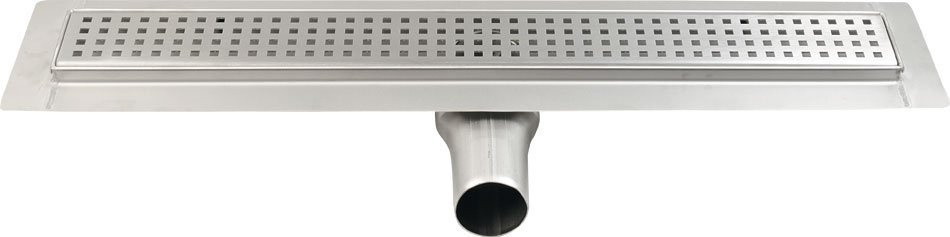 MANUS QUADRO podlahový žľab z nerezové oceli s roštom, L-1050, DN50