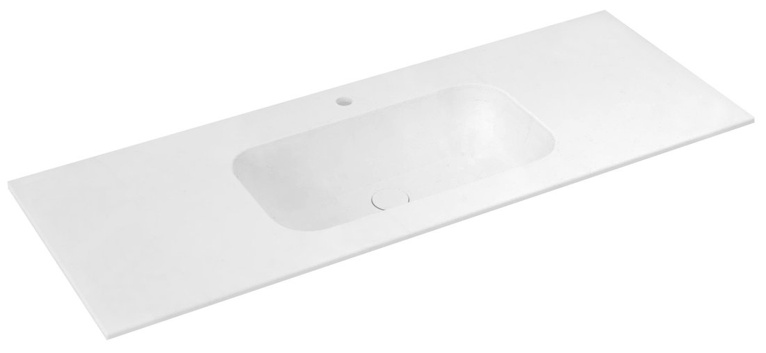 ARUBA umývadlo, 130x51,5 cm, Rockstone biela matná