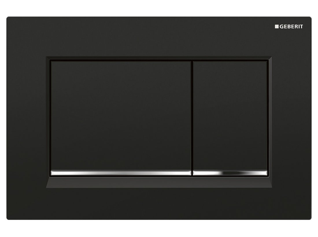 GEBERIT SIGMA30 Dual ovládacie tlačítko, čierna lesk /chróm, plast