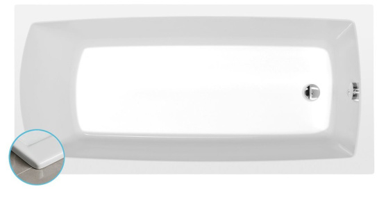 LILY SLIM obdĺžniková vaňa 140x70x39cm, biela