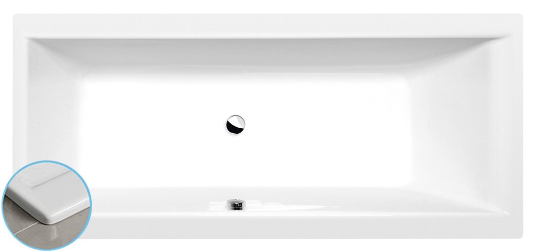CLEO SLIM obdĺžniková vaňa 170x75x48cm, biela