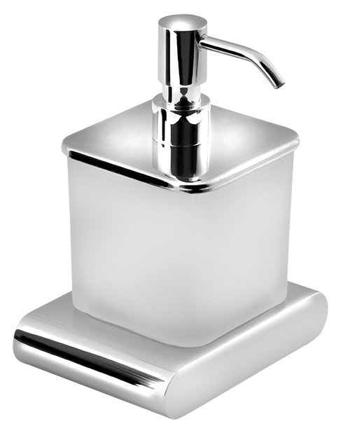 FLORI dávkovač mydla 300ml, mliečne sklo, chróm