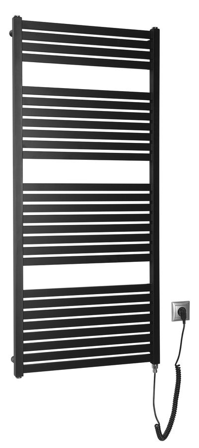 TONDI-E elektrické vykurovacie teleso, rovné, 600x1330 mm, 600 W, čierna mat