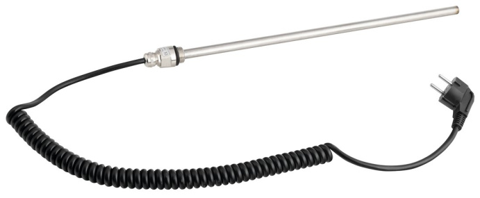 Elektrická vykurovacia tyč bez termostatu, krútený kábel/čierna, 400 W
