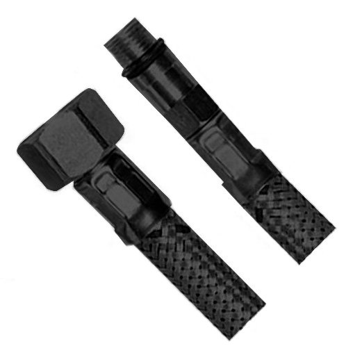 Flexibilná nerezová hadica M10x3/8", 40cm, čierna mat
