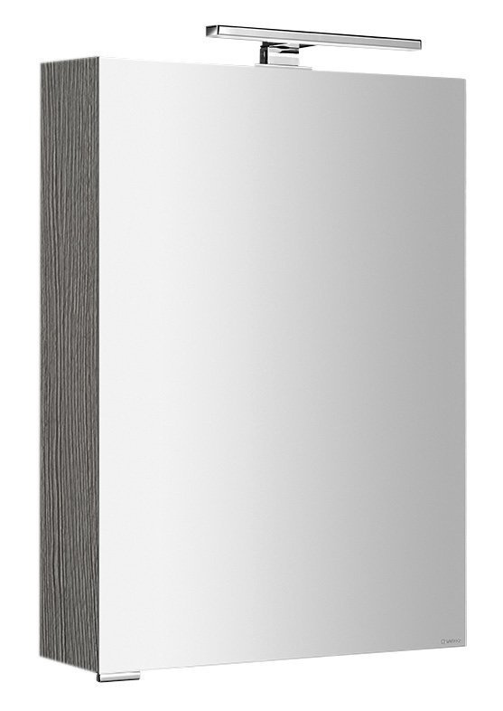 MIRRÓ galérka s LED osvetlením, 50x70x16cm, ľavá/pravá, dub strieborný