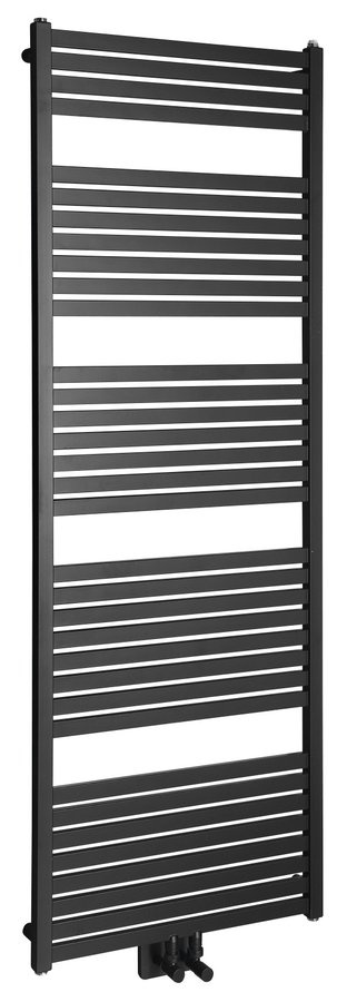 TONDI vykurovacie teleso 600x1690 mm, stredové pripojenie, čierna mat