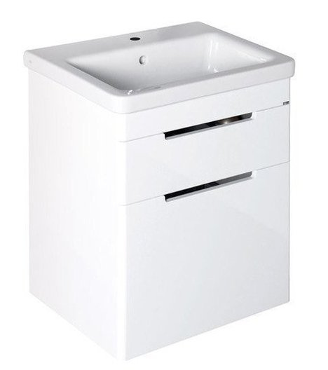 ELLA umývadlová skrinka 56,5x65x43cm, 2x zásuvka, biela