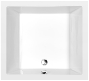DEEP hlboká sprchová vanička s konštrukciou, obdĺžnik 100x90x26cm, biela