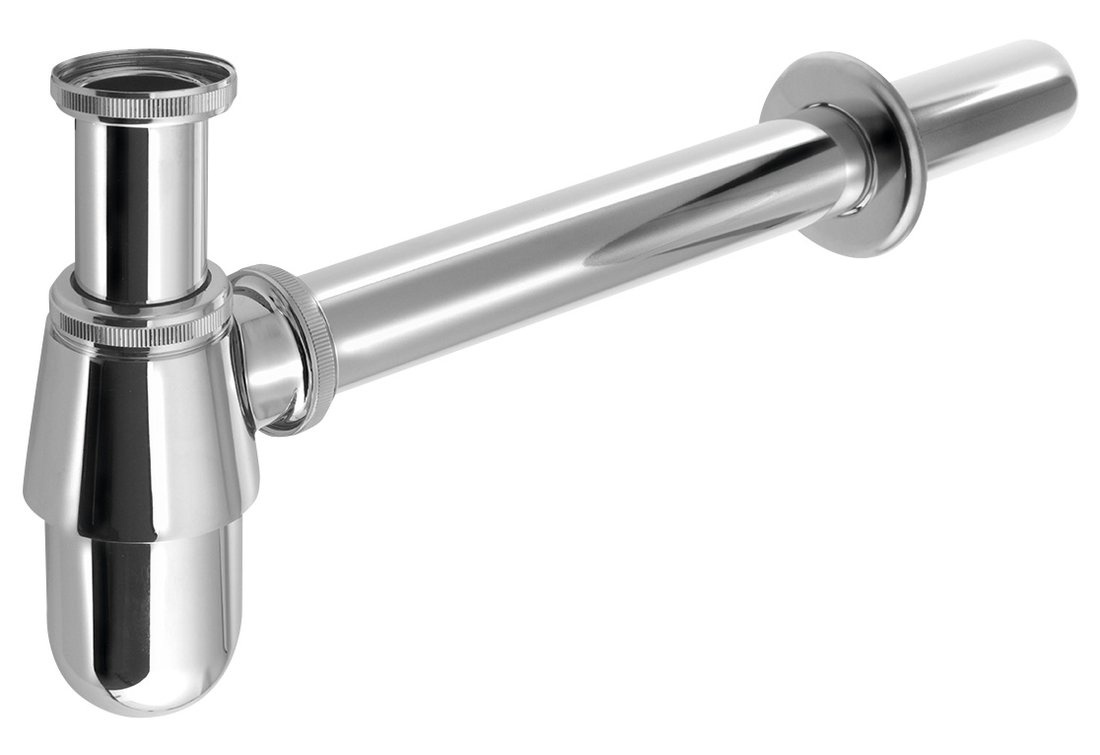 Umývadlový sifón 5/4", DN32, nízky, chróm