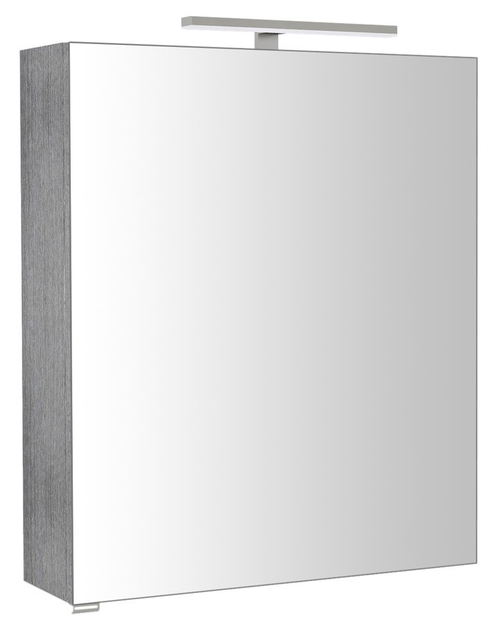 RIWA galérka s LED osvetlením, 60x70x17cm, dub strieborný