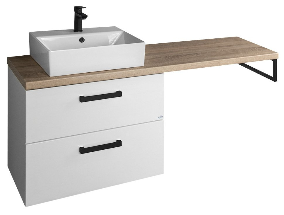 VEGA Nábytková zostava do kúpeľne, šírka 145 cm, biela/dub platina