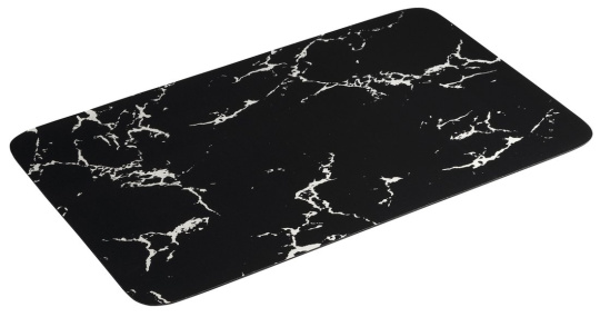 Kúpeľňová predložka 50x80cm, absorpčná, čierna/mramor