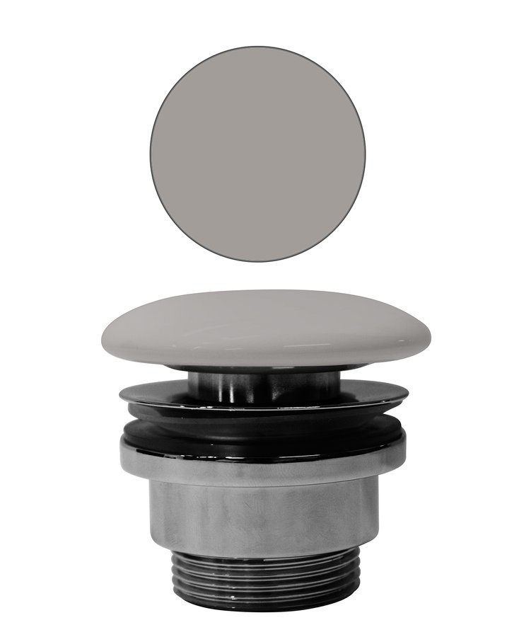 GSI umývadlová výpust 5/4", neuzatvárateľná, keramická krytka, 5-65mm, tortora mat