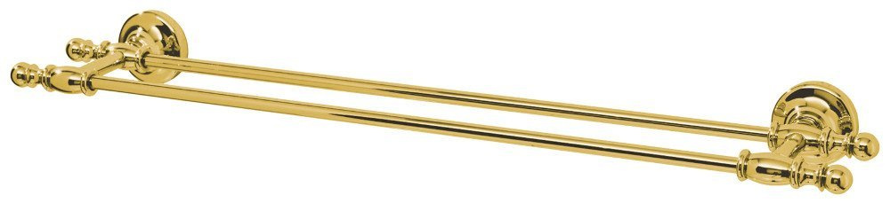 PERLA dvojitý držiak uterákov 645mm, zlato