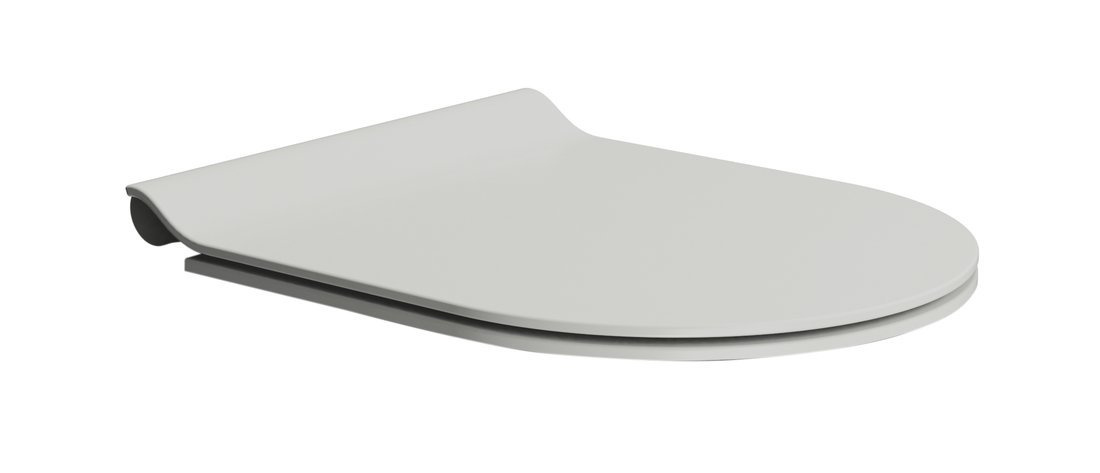 PURA WC sedátko, SLIM, Soft Close, Quick Release, cenere mat/chróm
