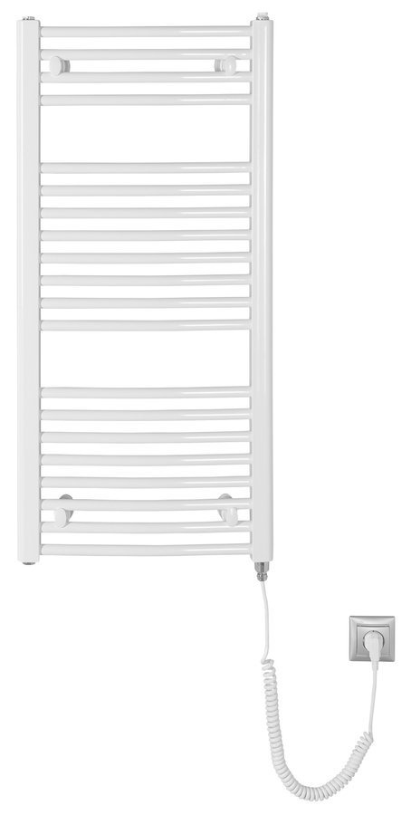 ORBIT-E elektrické vykurovacie teleso, oblé, 450x960 mm, 300 W, biela