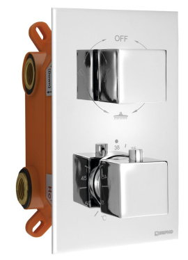 LATUS podomietková sprchová termostatická batéria, box, 3 výstupy, chróm