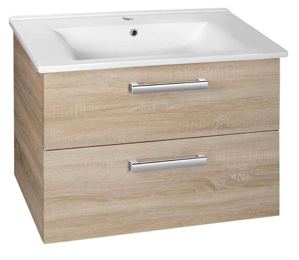 VEGA umývadlová skrinka 72x57,6x43,8 m, 2x zásuvka, dub platin