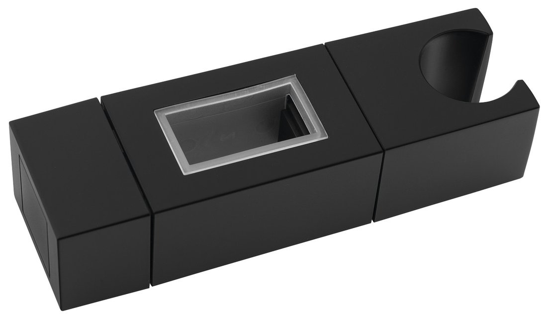 Držiak pre sprchovú tyč 30x15mm, ABS/čierna mat
