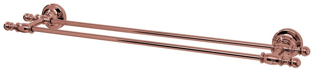 PERLA dvojitý držiak uterákov, 645mm, červené zlato