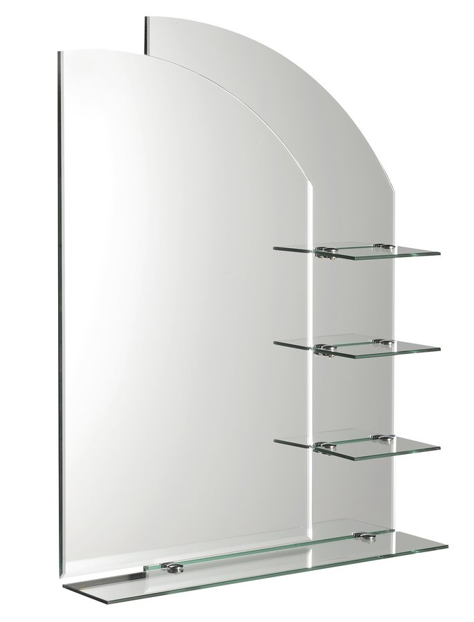 Zrkadlo WEGA s policami 65x90cm