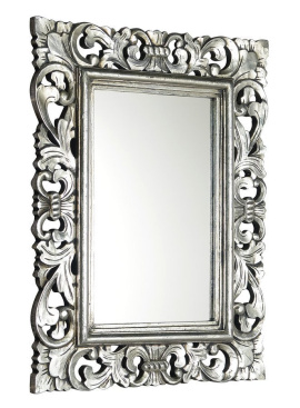 SAMBLUNG zrkadlo v ráme, 60x80cm, strieborná