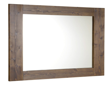 BRAND zrkadlo v drevenom ráme 1000x800mm, morený smrek