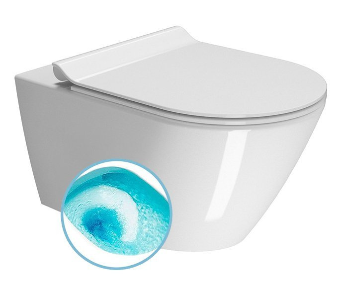 KUBE X závesná WC misa, Swirlflush, 36x55cm, biela ExtraGlaze