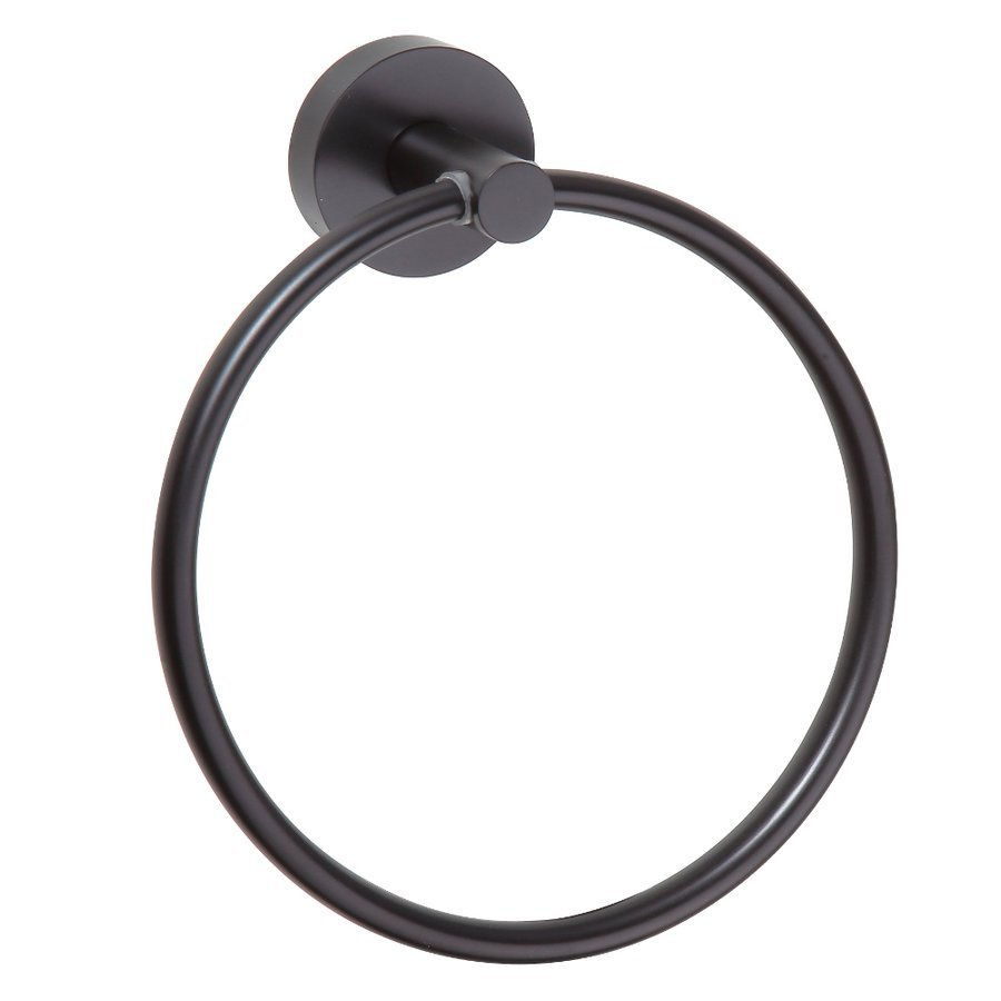 X-ROUND BLACK držiak uterákov kruh, čierna mat