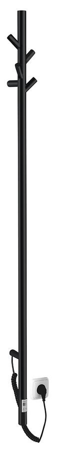 PASADOR elektrický sušiak uterákov s časovačom, guľatý, 150x1500 mm, 30 W, čierna mat