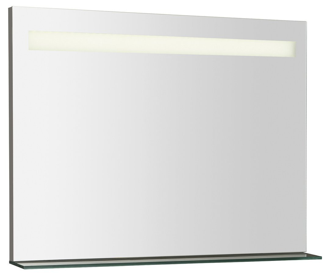 BRETO zrkadlo  s LED osvetlením a policou 80x60,8cm