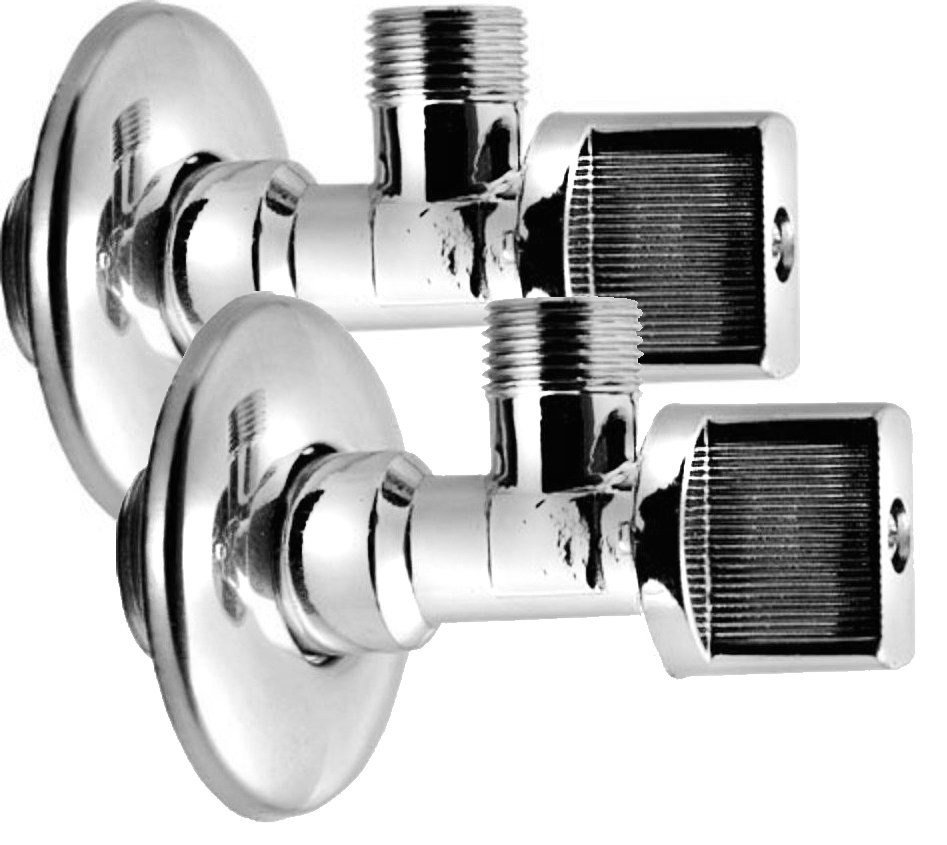 Rohový guľový ventil 1/2 "x3/8", pár, chróm