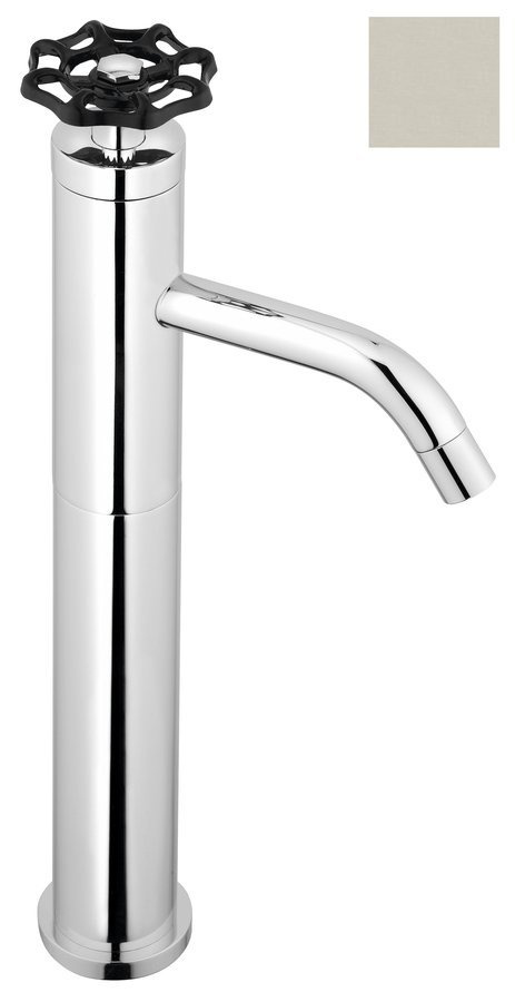 INDUSTRY stojánkova umývadlová batéria vysoká, výška 332 mm, nikel/čierna