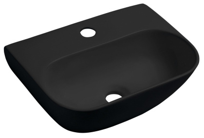 NERISSA keramické umývadlo 42,5x28,5 cm, čierna mat