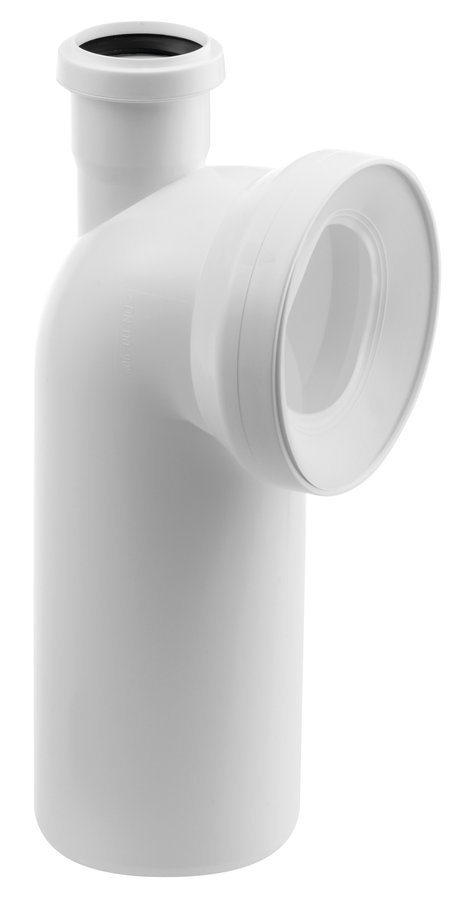 Koleno k WC odpadové 90, s prípojkou, 110mm